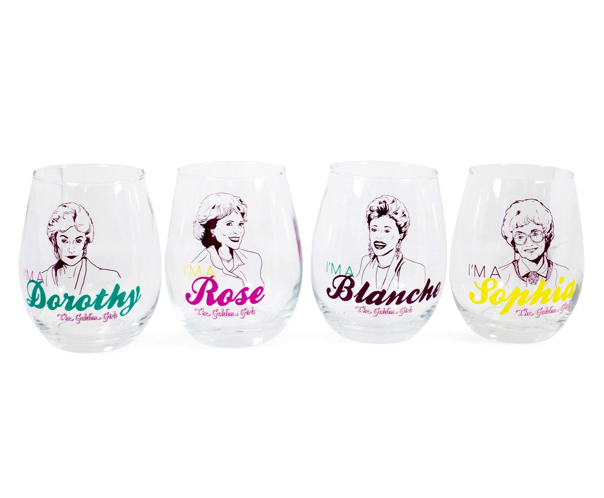 Foto 2 pulgar | Set De Copas De Vino Sin Tallo Silver Buffalo The Golden Girls X4 - Venta Internacional.