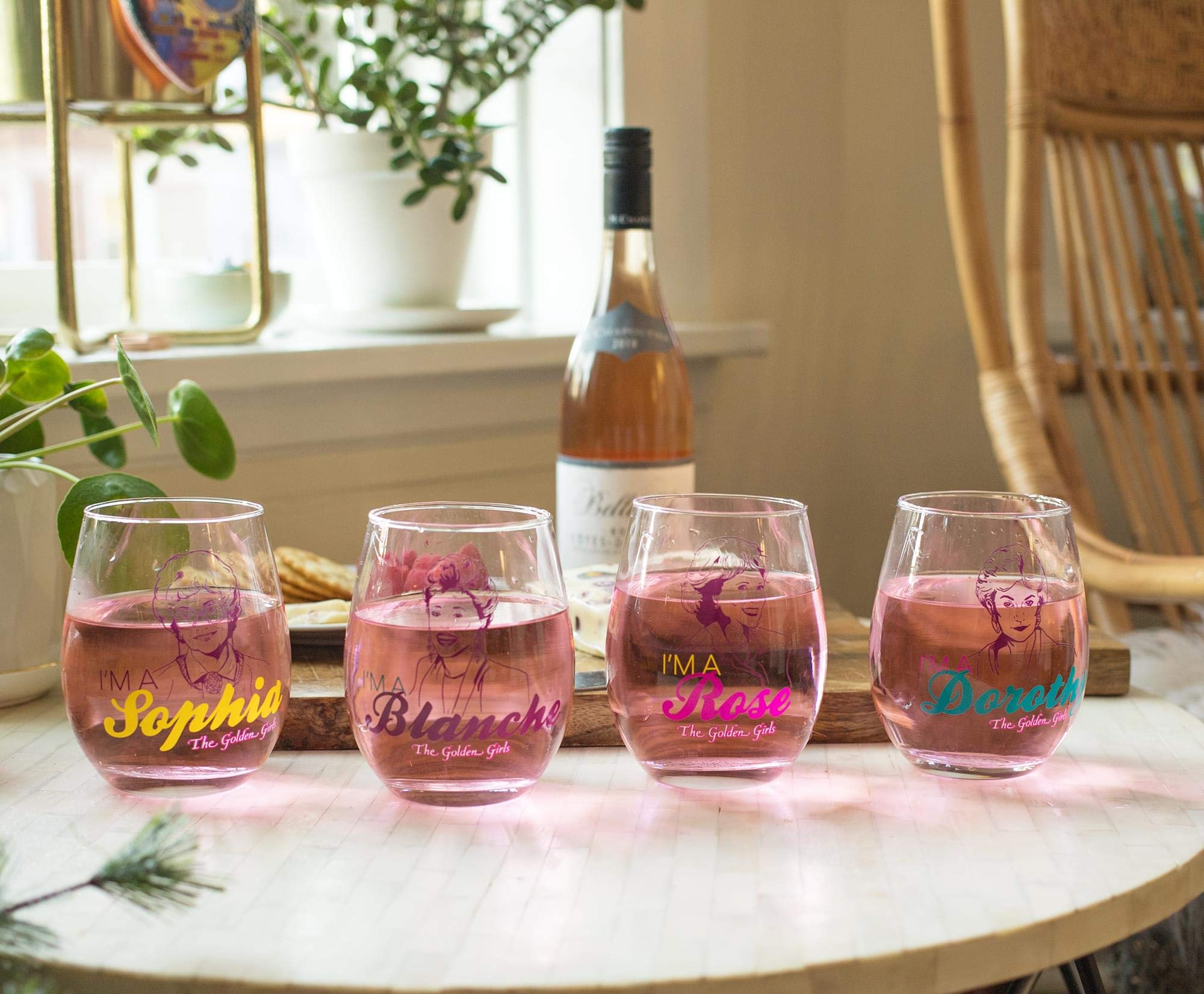 Foto 7 pulgar | Set De Copas De Vino Sin Tallo Silver Buffalo The Golden Girls X4 - Venta Internacional.