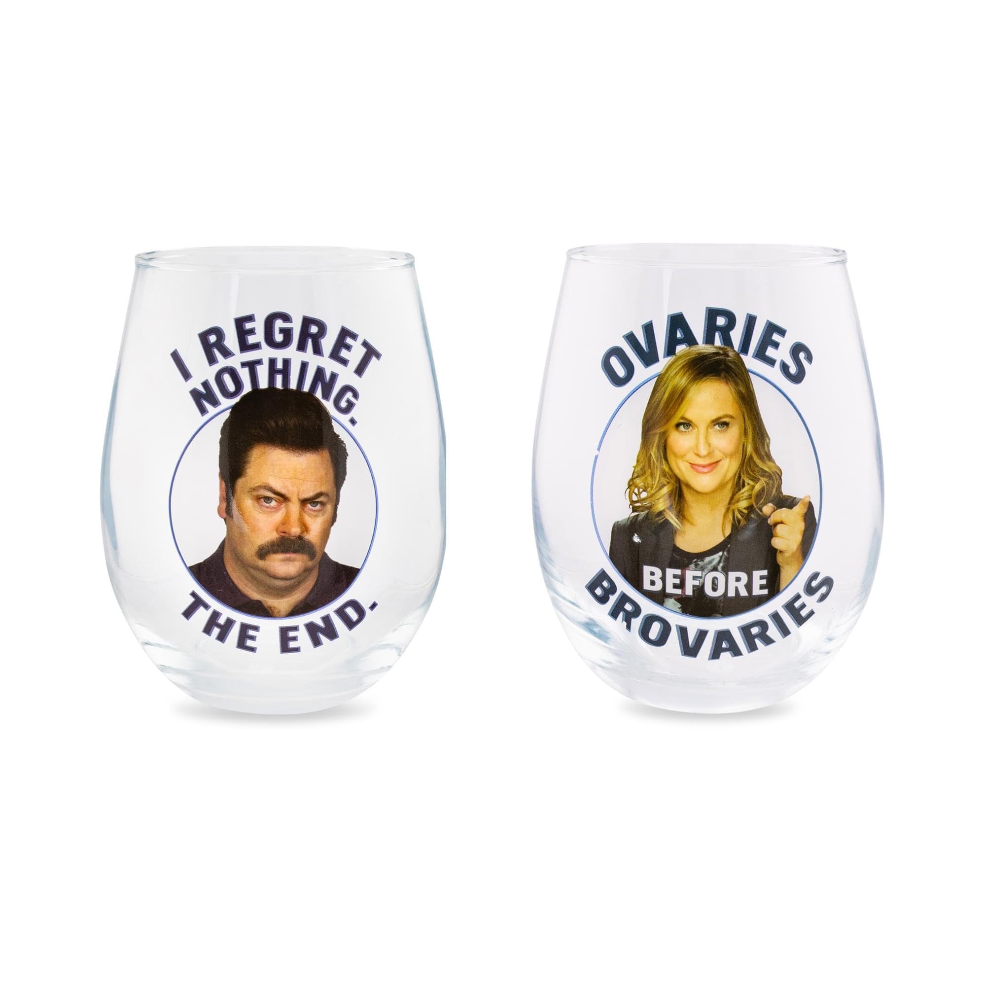 Foto 2 pulgar | Set De Copas De Vino Silver Buffalo Parks And Recreation, 600 Ml - Venta Internacional.