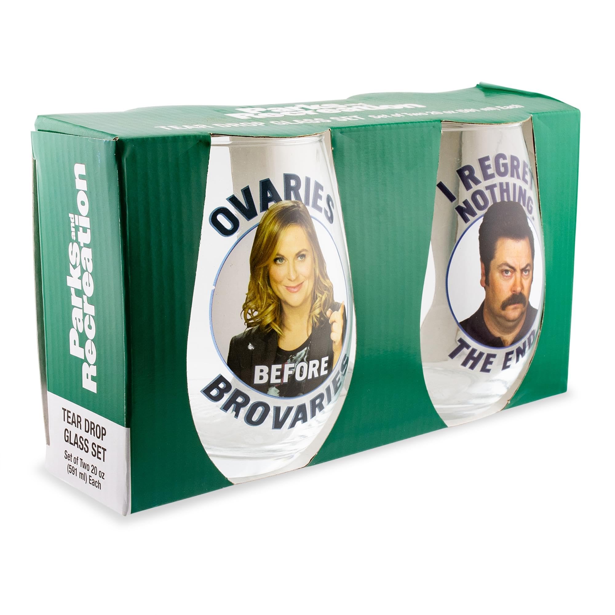 Foto 3 pulgar | Set De Copas De Vino Silver Buffalo Parks And Recreation, 600 Ml - Venta Internacional.