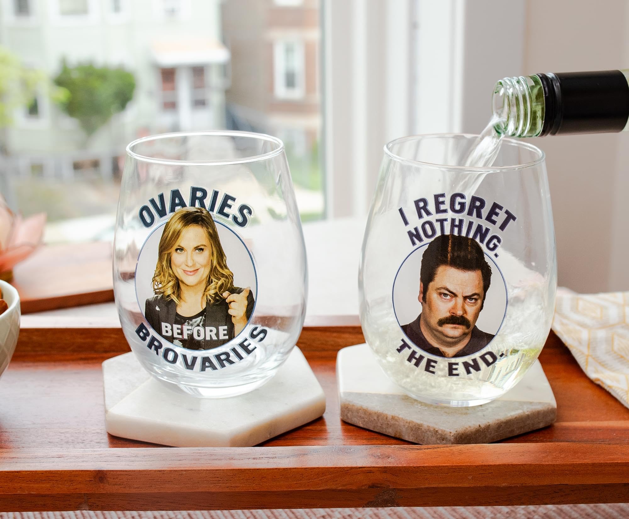 Foto 8 pulgar | Set De Copas De Vino Silver Buffalo Parks And Recreation, 600 Ml - Venta Internacional.