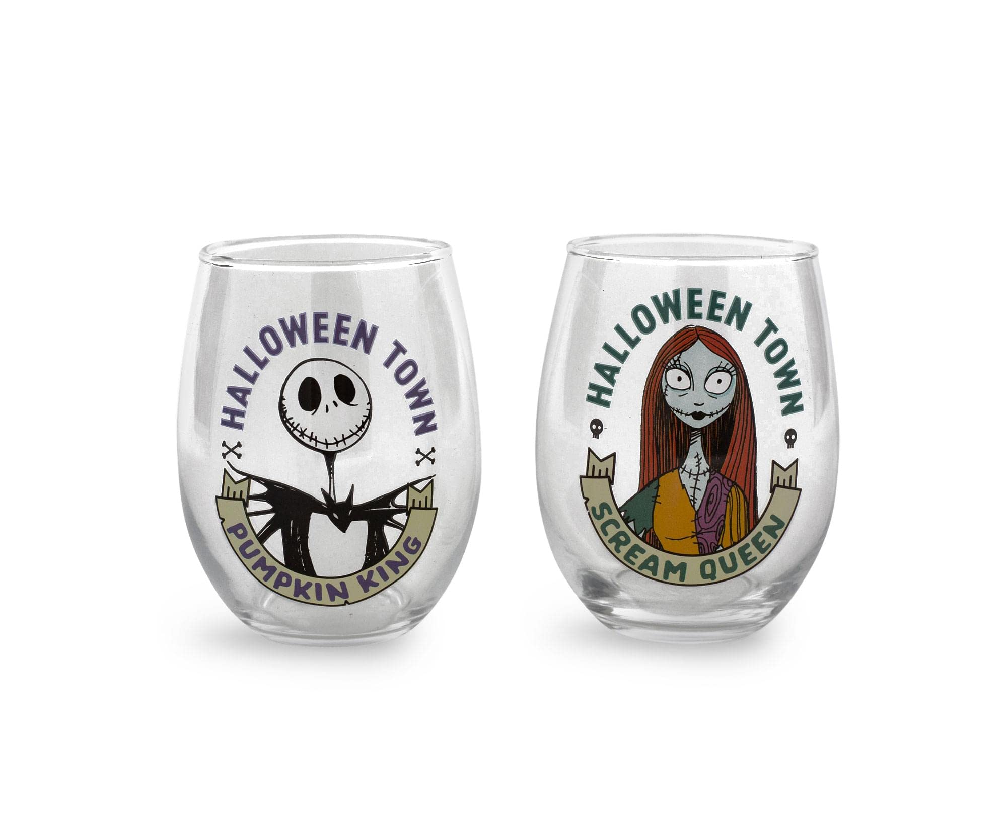 Foto 2 pulgar | Copas De Vino Plateadas Buffalo Disney Nightmare Before Christmas - Venta Internacional.