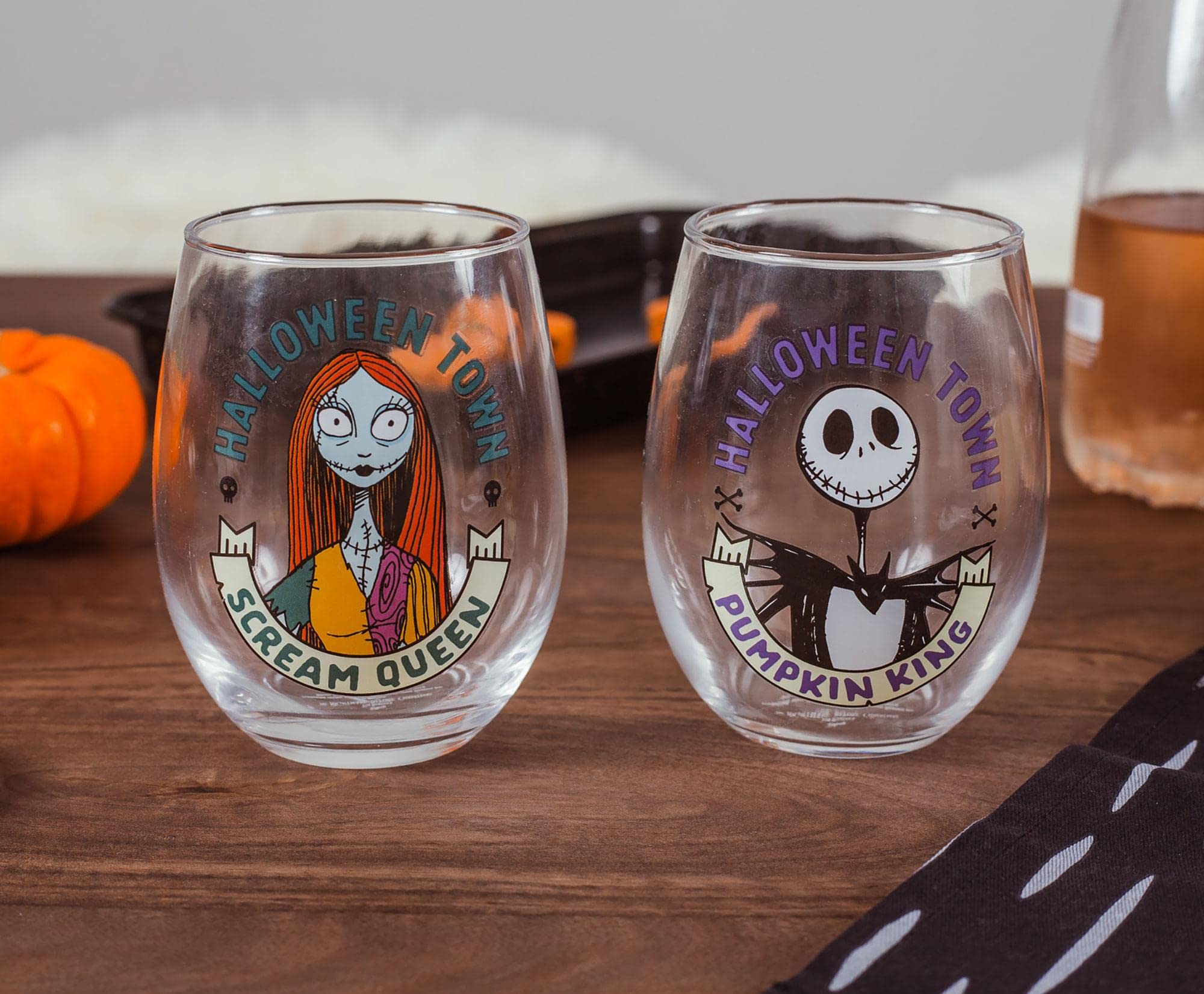Foto 3 pulgar | Copas De Vino Plateadas Buffalo Disney Nightmare Before Christmas - Venta Internacional.