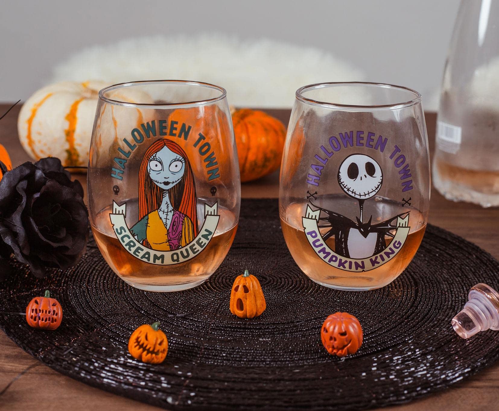 Foto 7 pulgar | Copas De Vino Plateadas Buffalo Disney Nightmare Before Christmas - Venta Internacional.