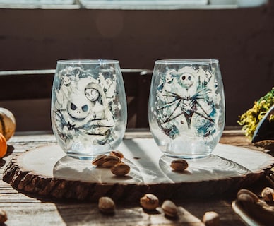 Foto 2 | Set De Copas De Vino Sin Tallo Silver Buffalo Disney Nightmare - Venta Internacional.