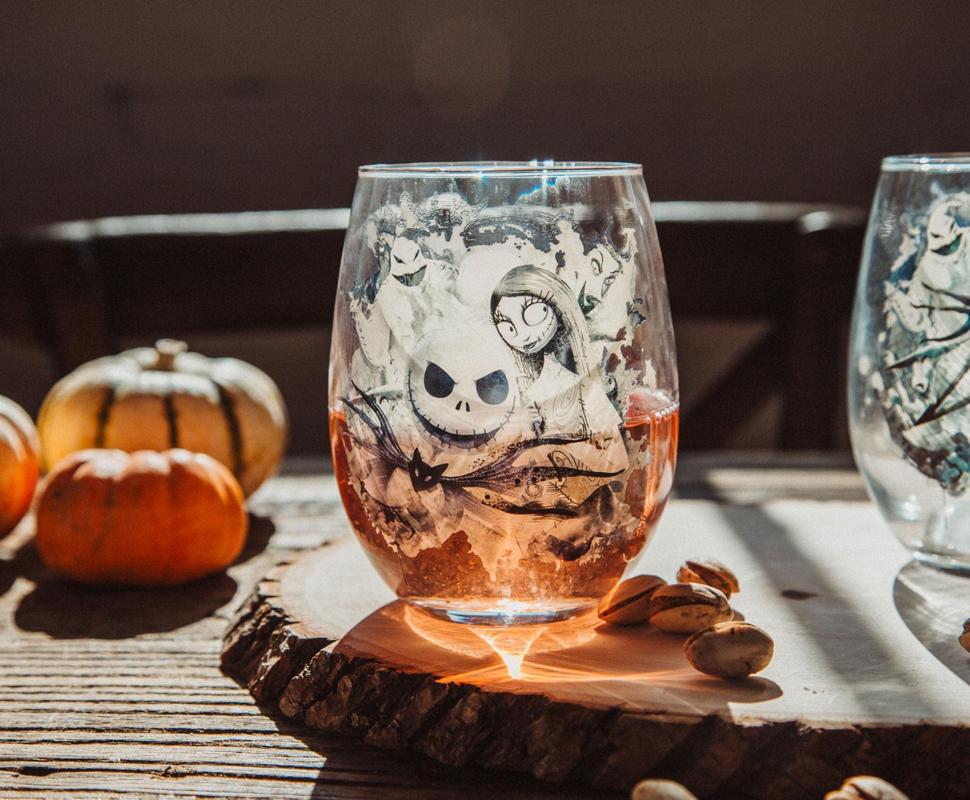 Foto 4 pulgar | Set De Copas De Vino Sin Tallo Silver Buffalo Disney Nightmare - Venta Internacional.