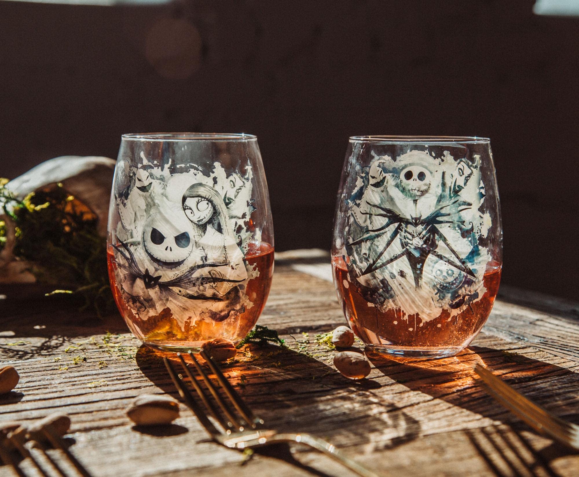 Foto 6 pulgar | Set De Copas De Vino Sin Tallo Silver Buffalo Disney Nightmare - Venta Internacional.
