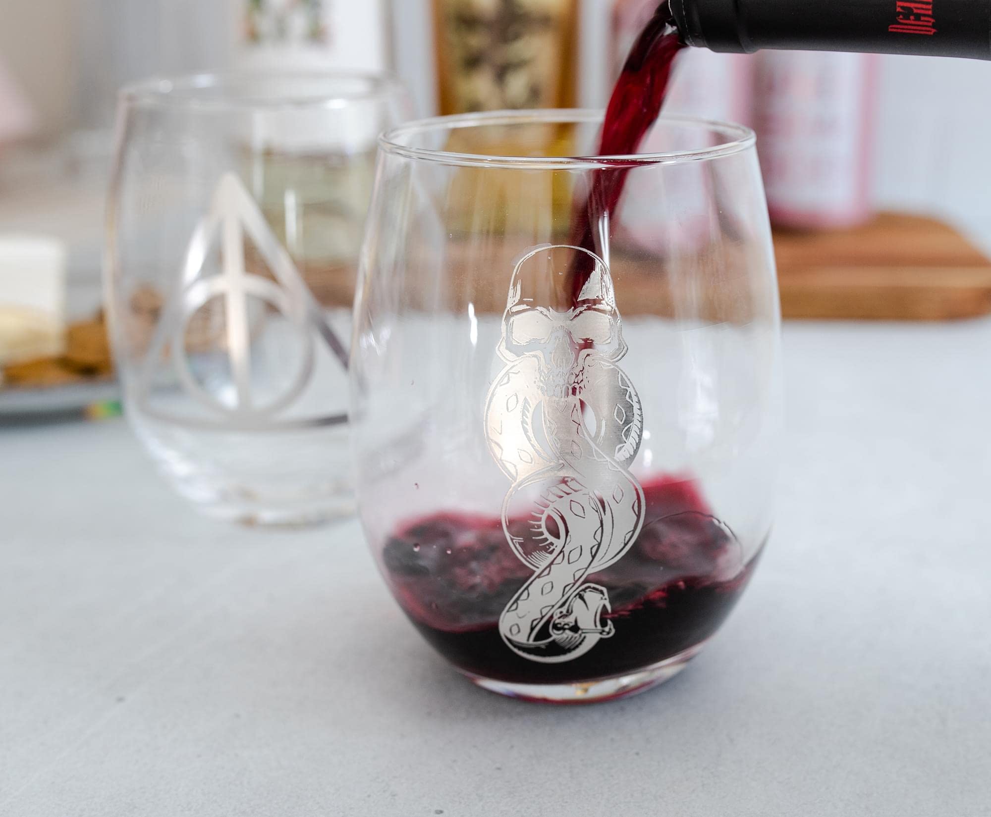 Foto 4 pulgar | Copas De Vino Plateadas Con Iconos De Harry Potter De Buffalo, 600 Ml, Paquete De 2 - Venta Internacional.