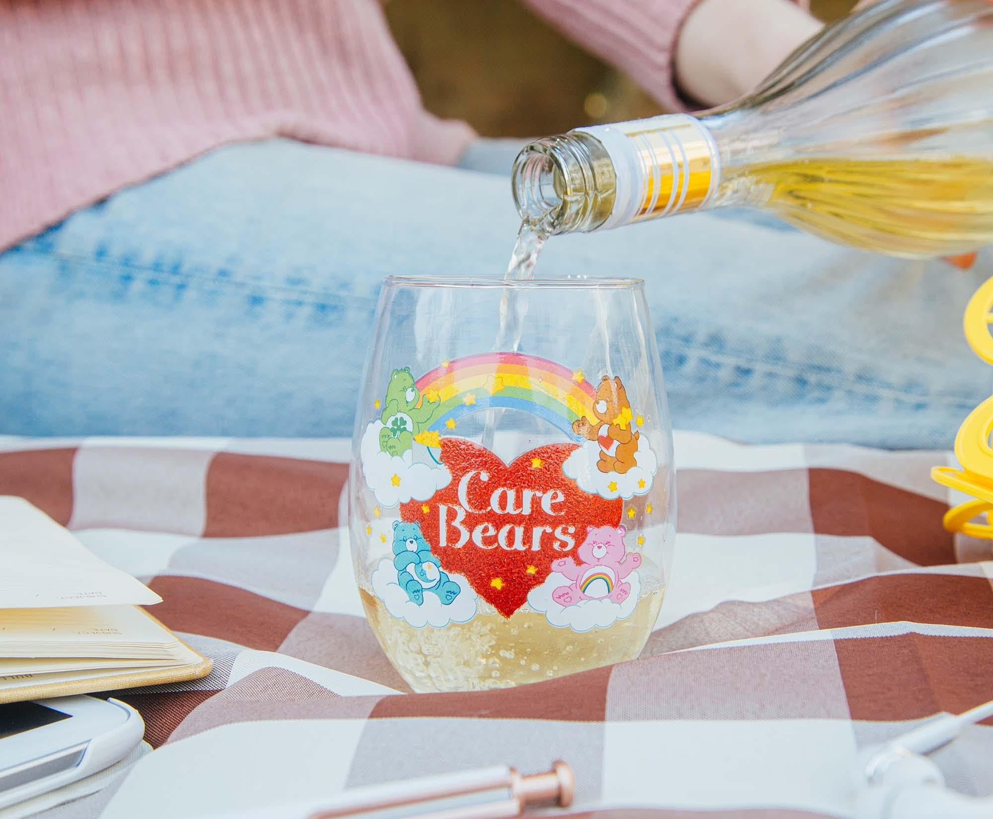 Foto 8 pulgar | Copa De Vino Silver Buffalo Care Bears Rainbow Heart 600 Ml - Venta Internacional.