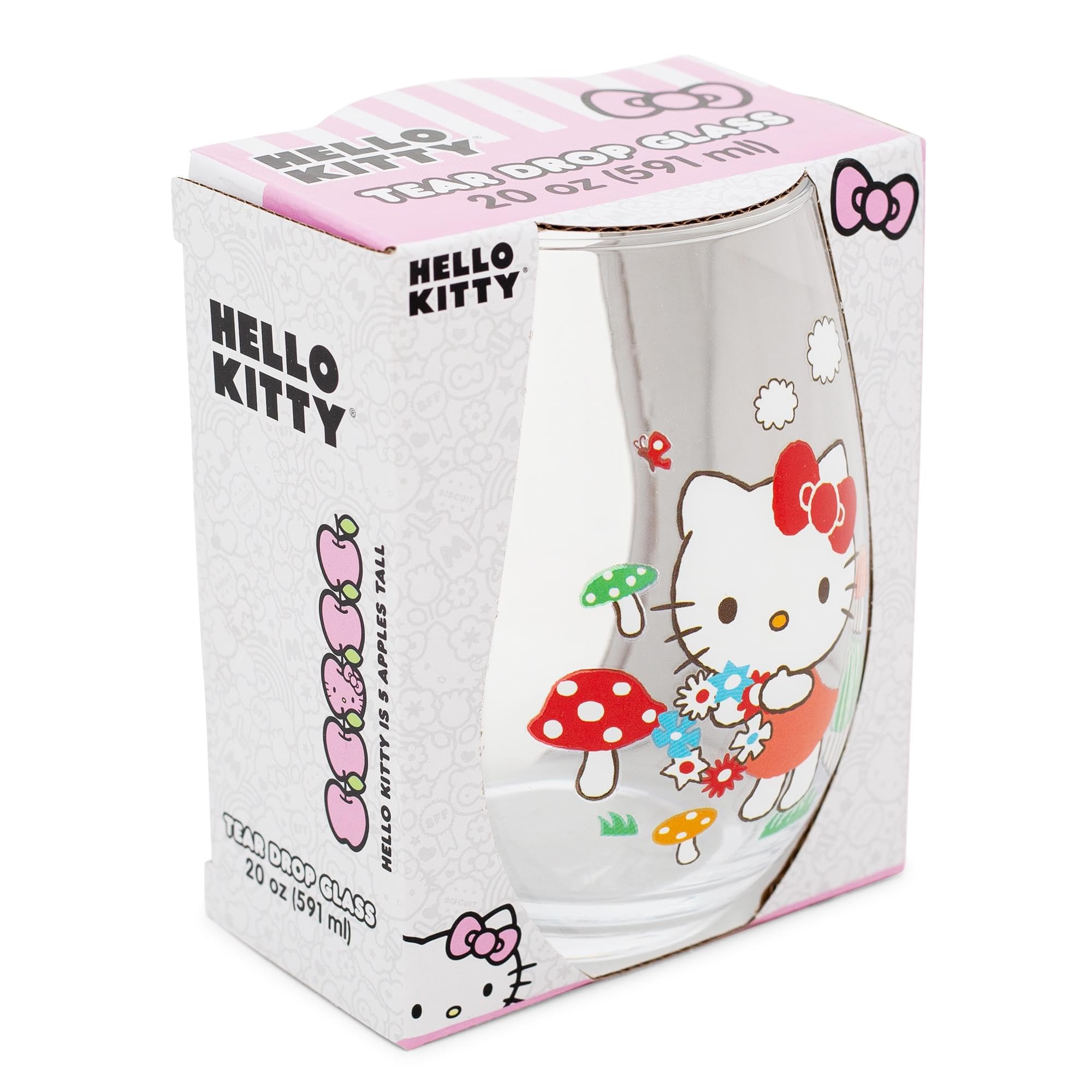 Foto 3 pulgar | Copa De Vino Silver Buffalo Sanrio Hello Kitty Mushrooms 590 Ml - Venta Internacional.