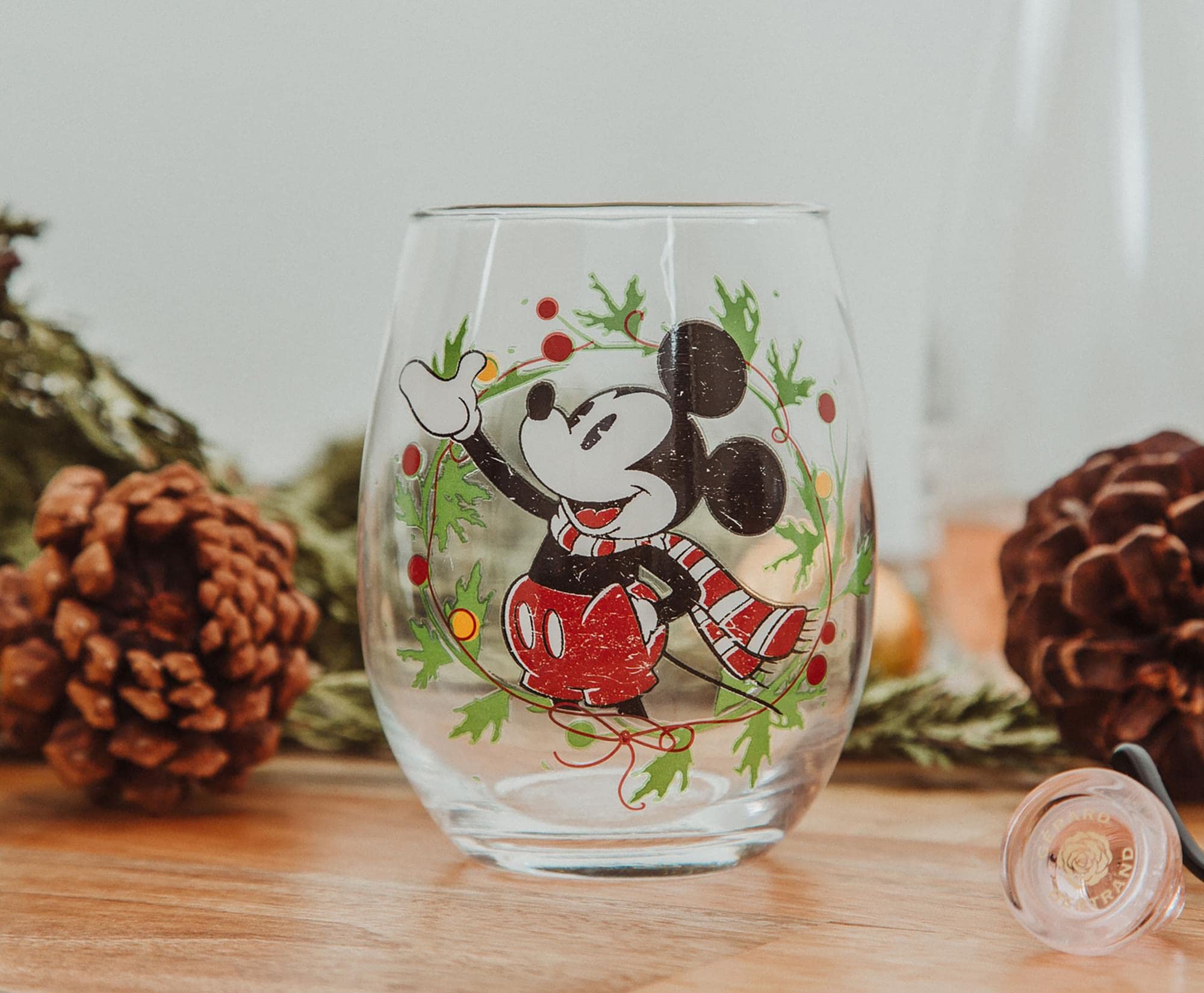 Foto 4 pulgar | Copa De Vino Sin Tallo Disney Mickey Mouse Christmas 600 Ml - Venta Internacional.