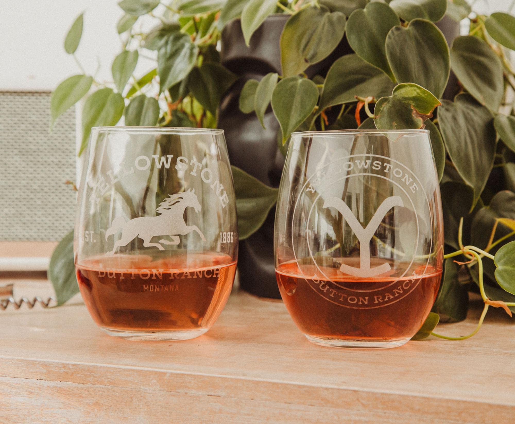 Foto 4 | Copas De Vino Sin Tallo Toynk Yellowstone Dutton Ranch 600 Ml - Venta Internacional.