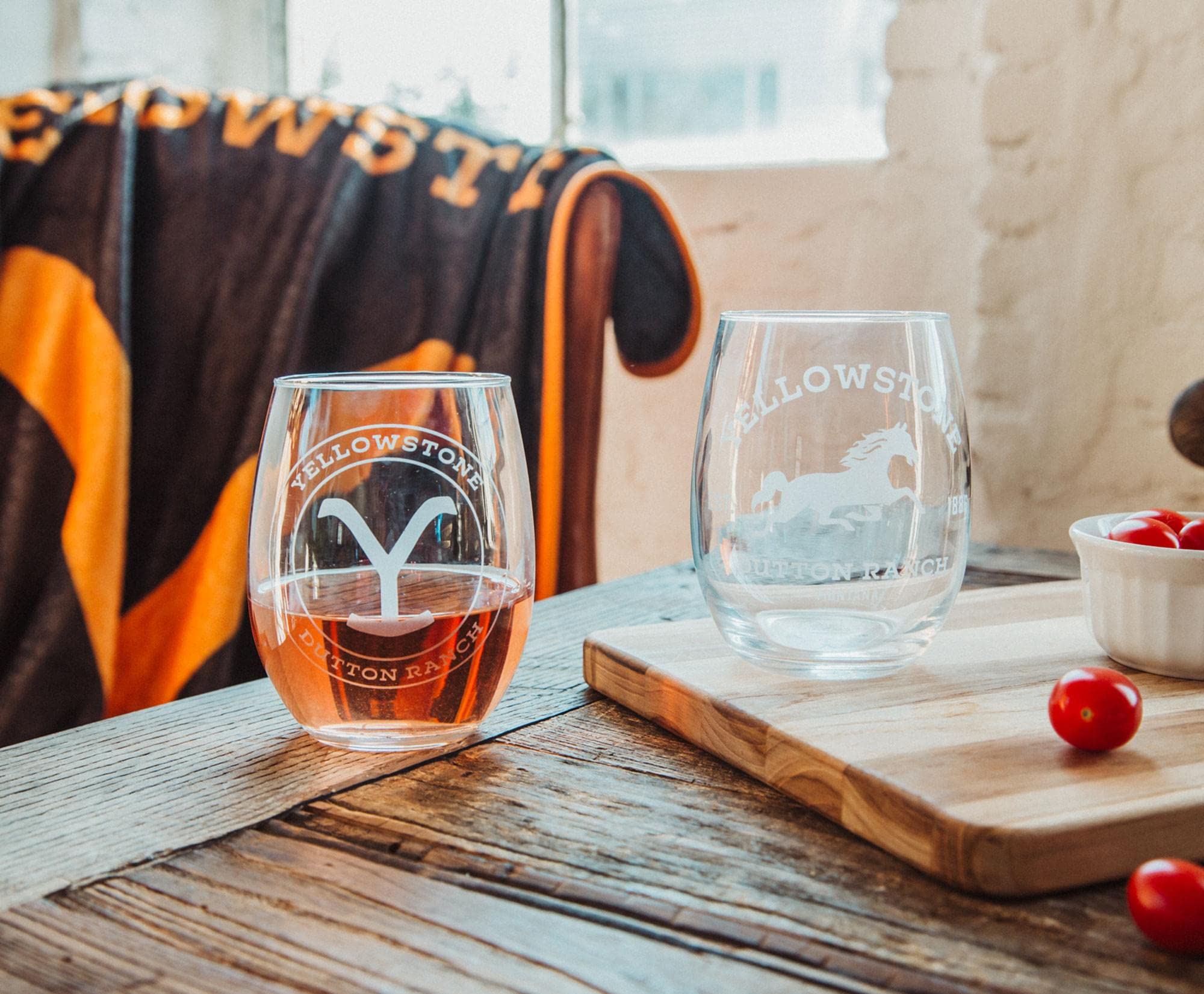 Foto 5 | Copas De Vino Sin Tallo Toynk Yellowstone Dutton Ranch 600 Ml - Venta Internacional.