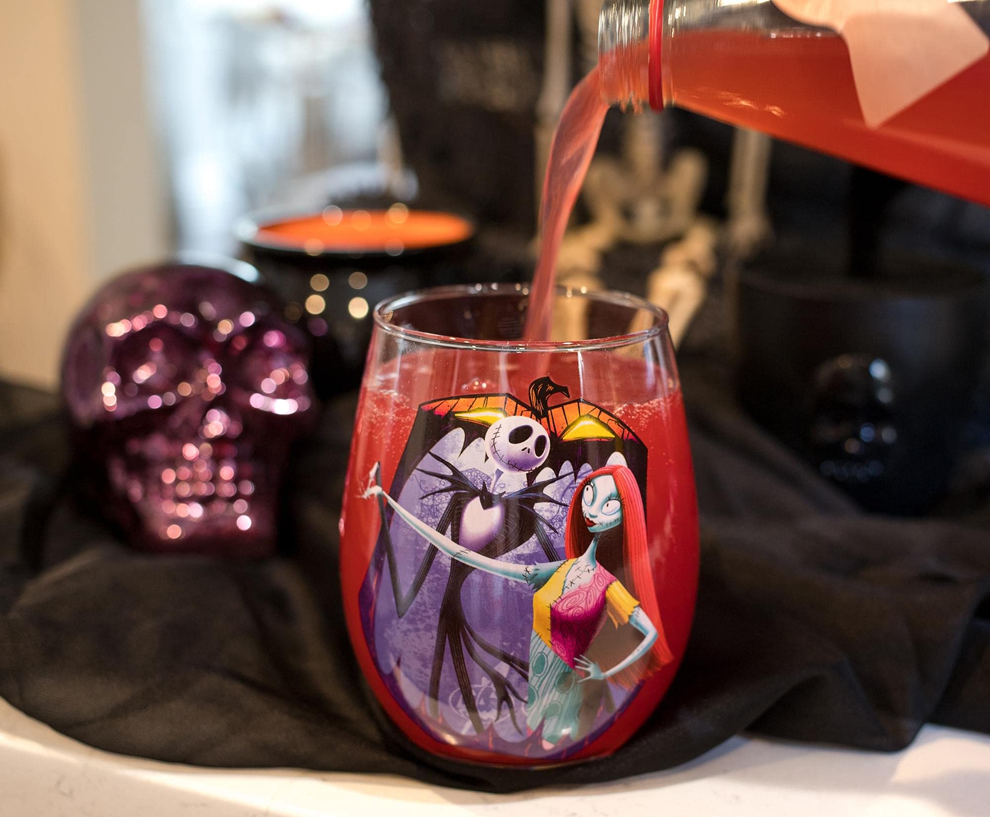 Foto 3 pulgar | Copa de Vino Sin Tallo Disney The Nightmare Before Christmas - Venta Internacional