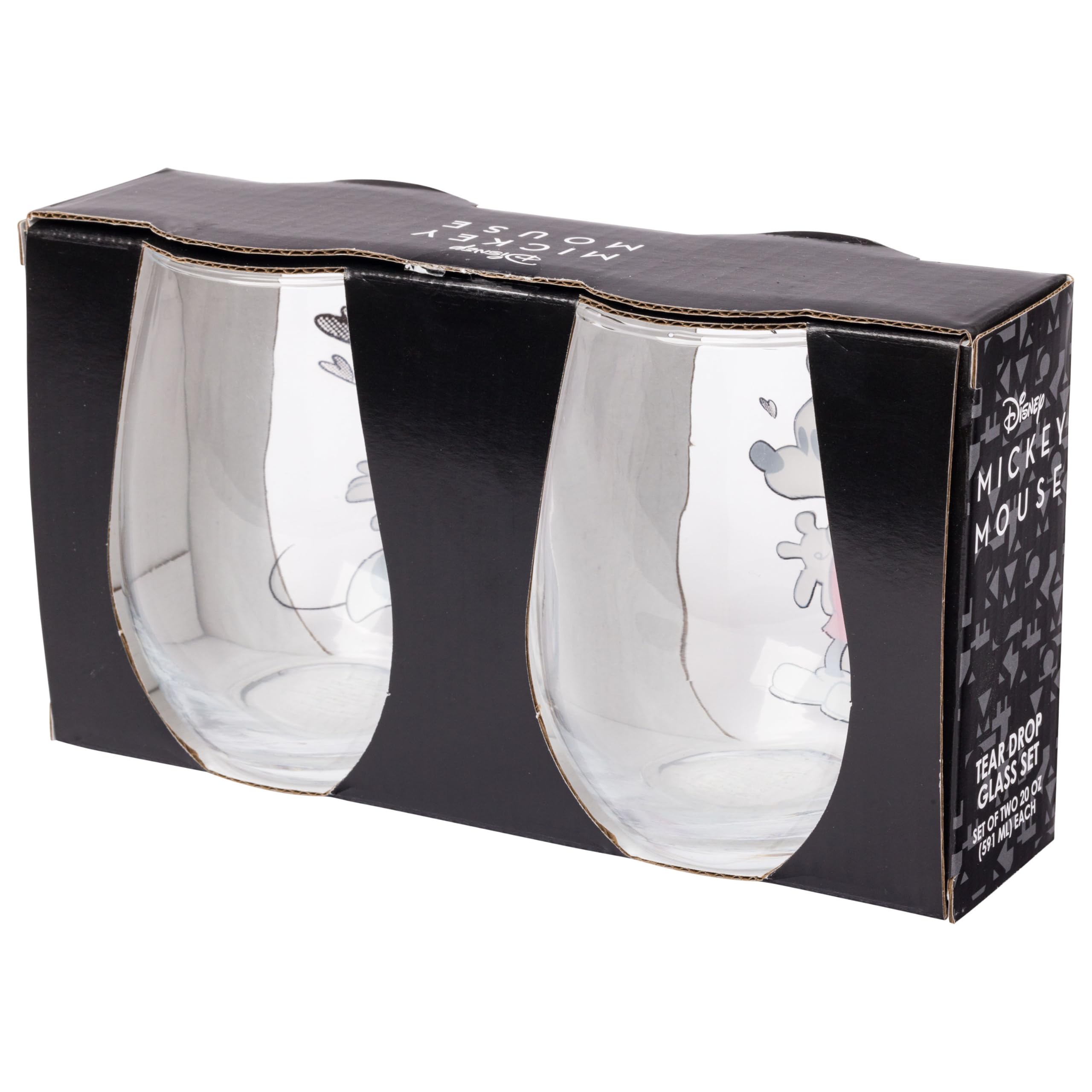 Foto 3 pulgar | Set De Vasos Sin Tallo Silver Buffalo Disney Mickey Minnie 600 Ml - Venta Internacional.