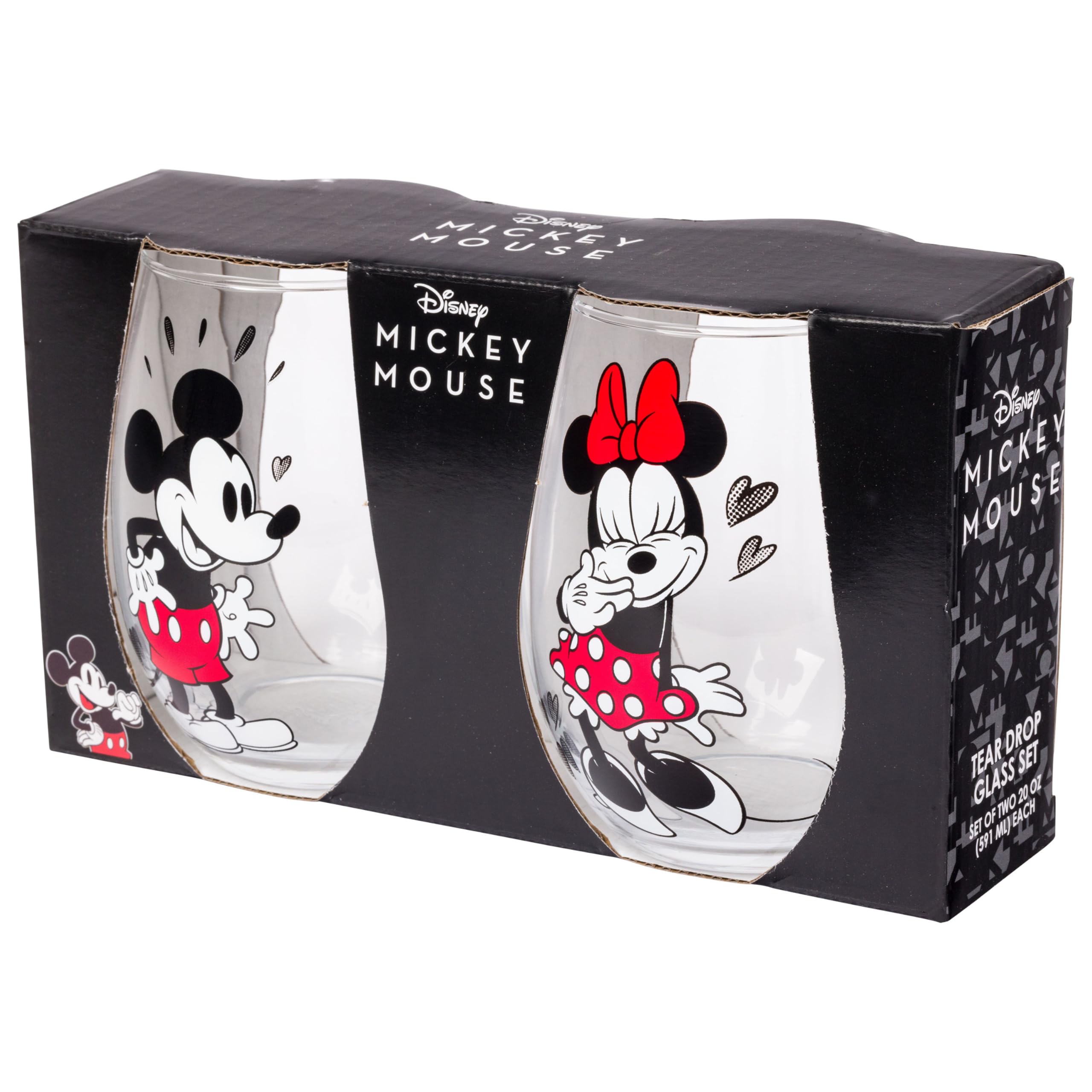 Foto 4 pulgar | Set De Vasos Sin Tallo Silver Buffalo Disney Mickey Minnie 600 Ml - Venta Internacional.