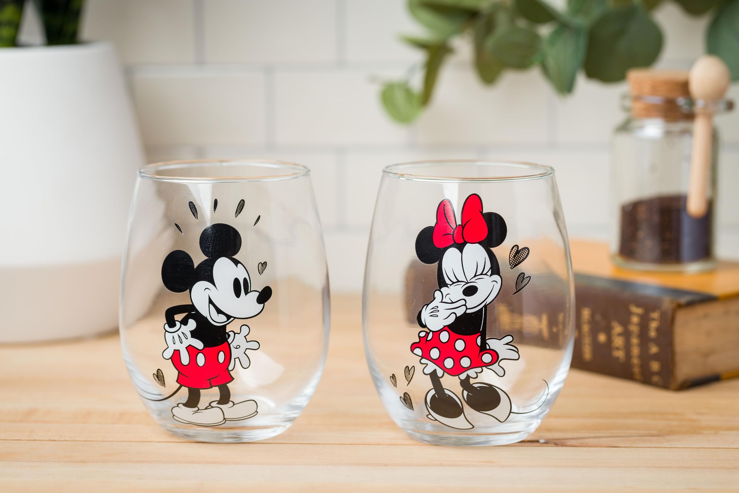Foto 6 pulgar | Set De Vasos Sin Tallo Silver Buffalo Disney Mickey Minnie 600 Ml - Venta Internacional.