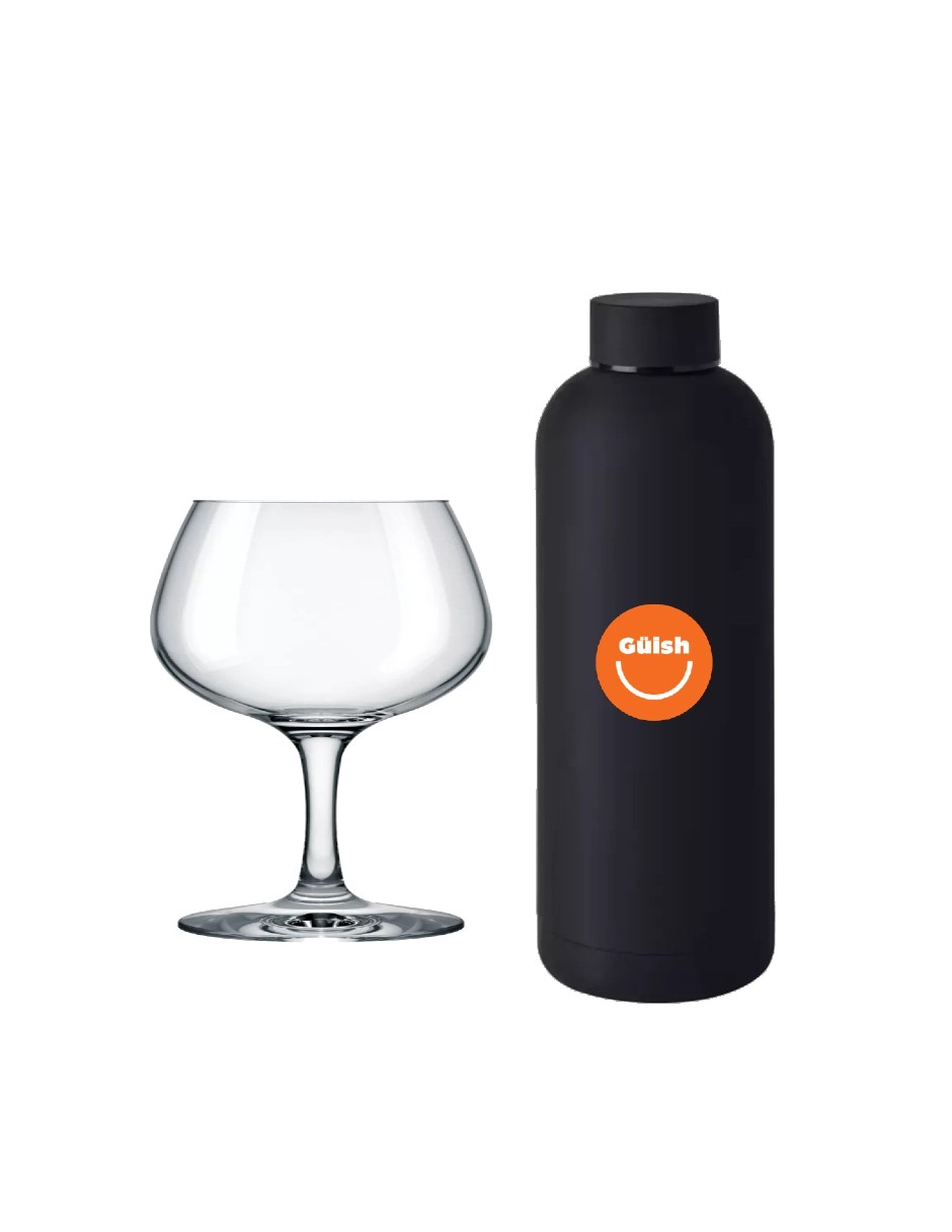 Foto 2 pulgar | Copas De Vino 6pzas + Termo De Agua De Regalo Güish