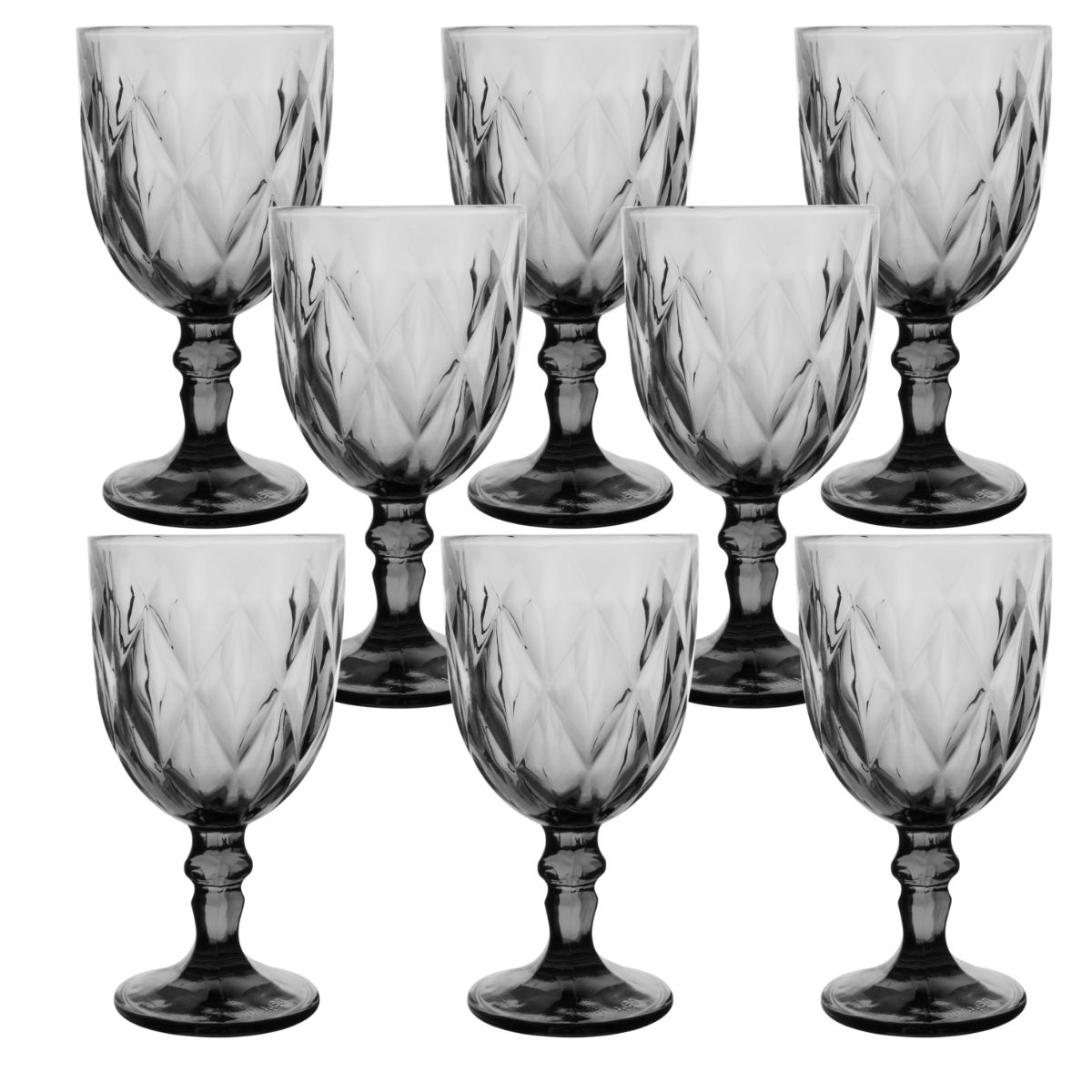 Copas de Vidrio Vino Vittori Humo 8 Piezas