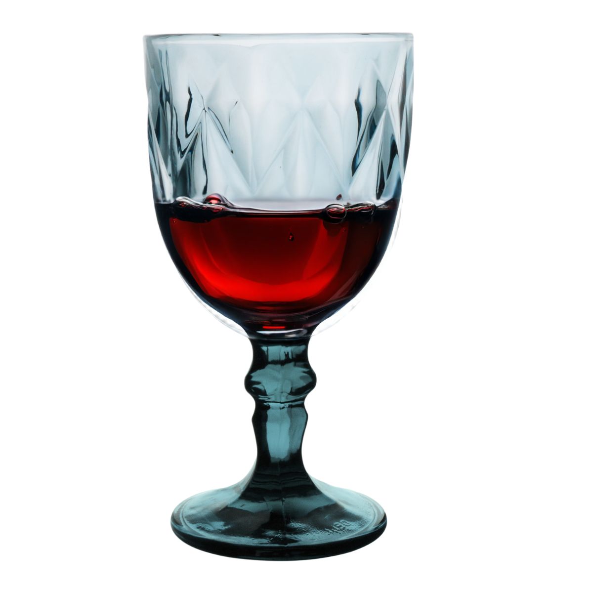 Foto 4 pulgar | Copas de Vidrio Vino Vittori Azules 8 Piezas