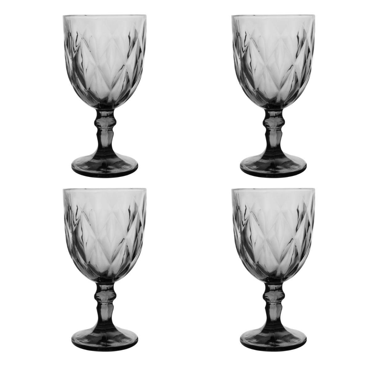 Copas de Vidrio Vino Vittori Humo 4 Piezas