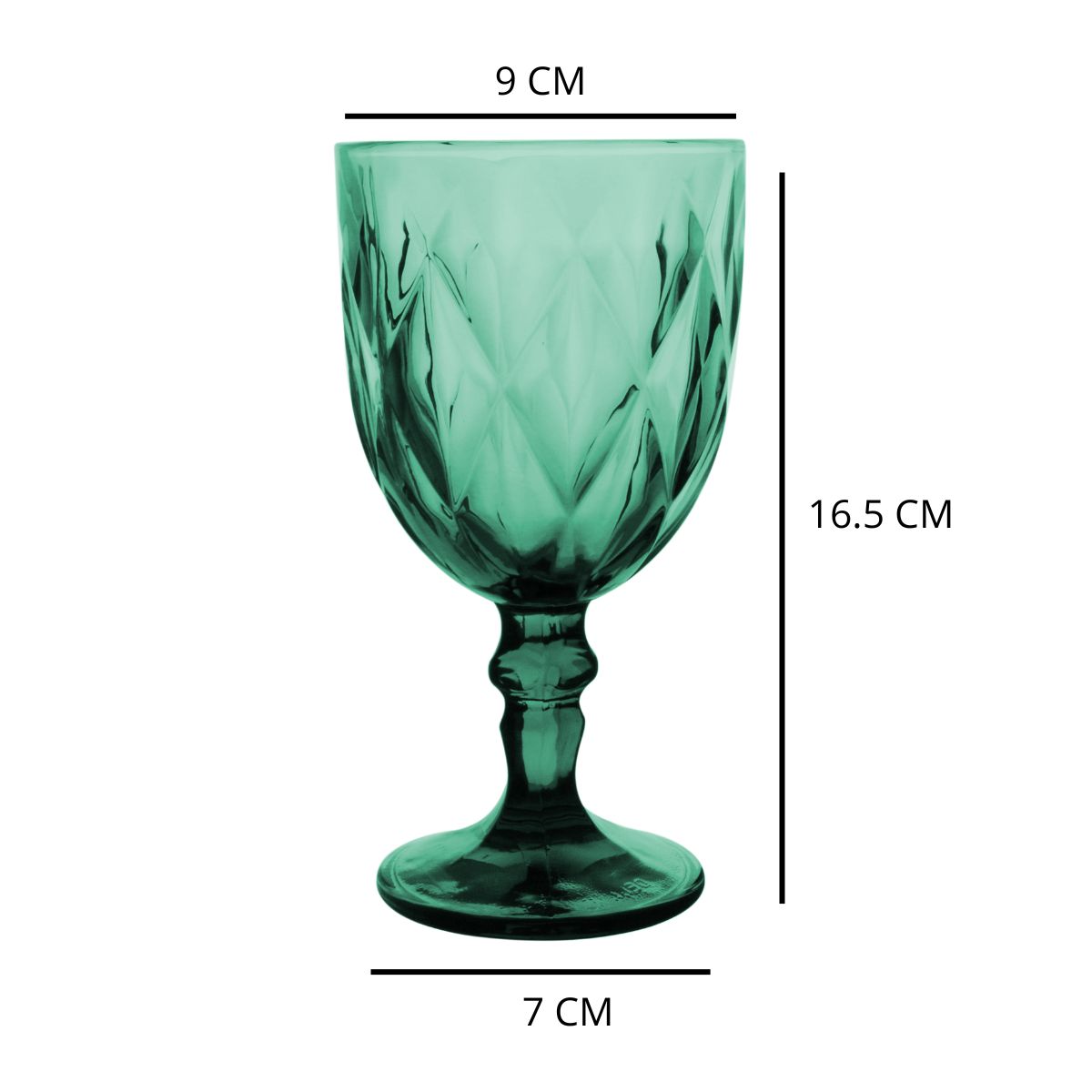 Foto 4 | Copas de Vidrio Vino Vittori Verdes 8 Piezas
