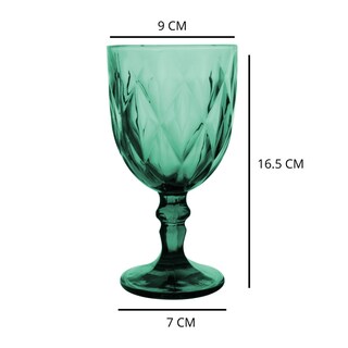 Foto 4 | Copas de Vidrio Vino Vittori Verdes 8 Piezas