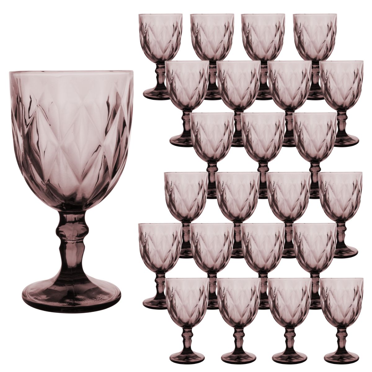 Copas de Vidrio Vino Vittori Púrpura 24 Piezas