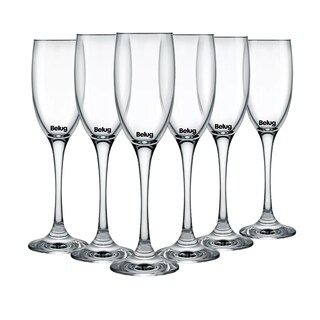 Foto 1 | Set 6 Piezas Copas Flauta Champagne Vidrio 190 Ml 6.5 Oz, Belug Transparente