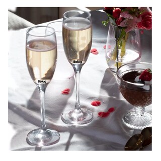 Foto 2 | Set 6 Piezas Copas Flauta Champagne Vidrio 190 Ml 6.5 Oz, Belug Transparente