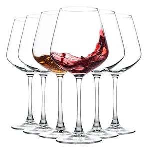Foto 1 | Set Xtellar 6 Copas Vino Cristal Finas 480ml Color Transparente