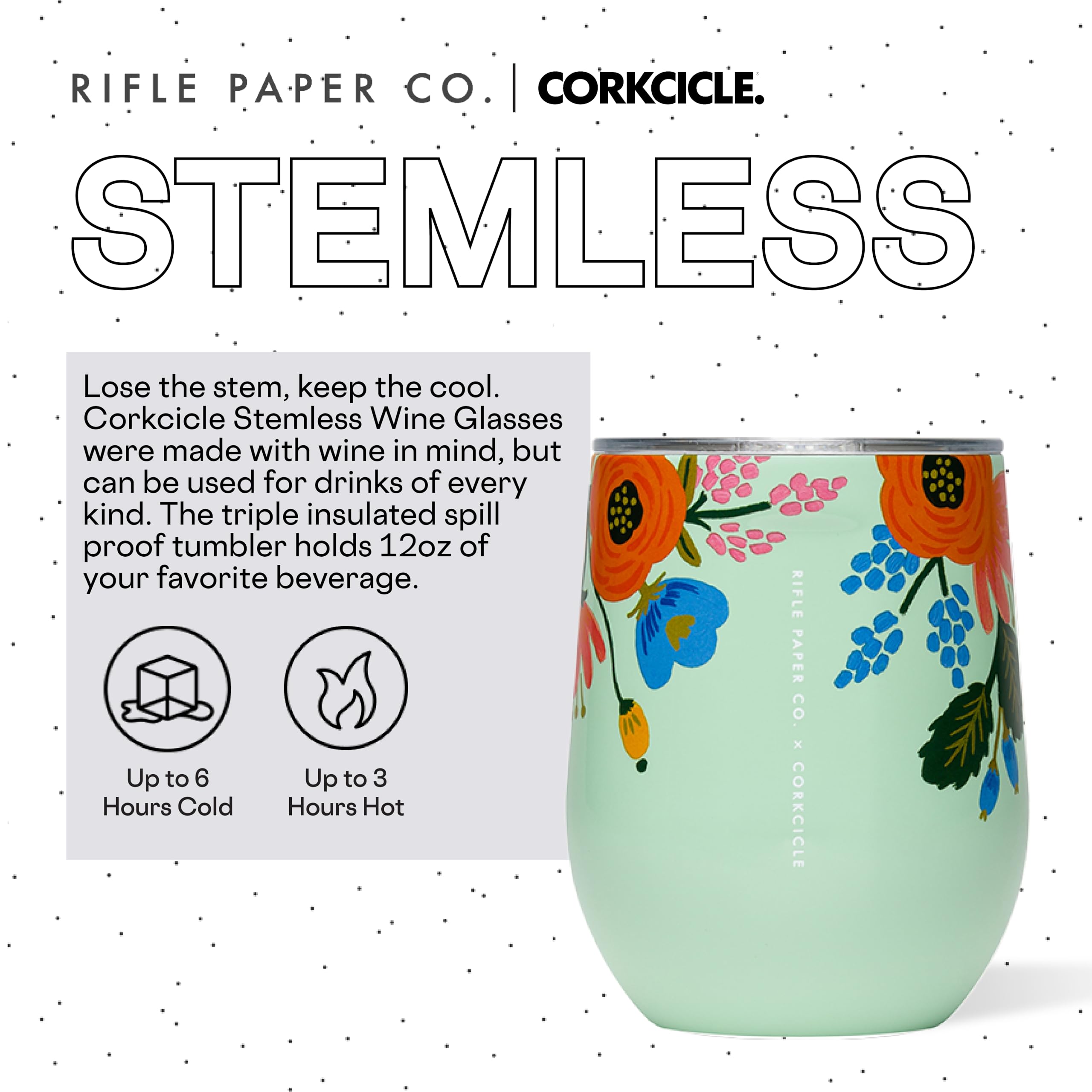 Foto 2 | Vaso De Vino Corkcicle X Rifle Paper Co., 350 Ml, Acero Inoxidable - Venta Internacional.