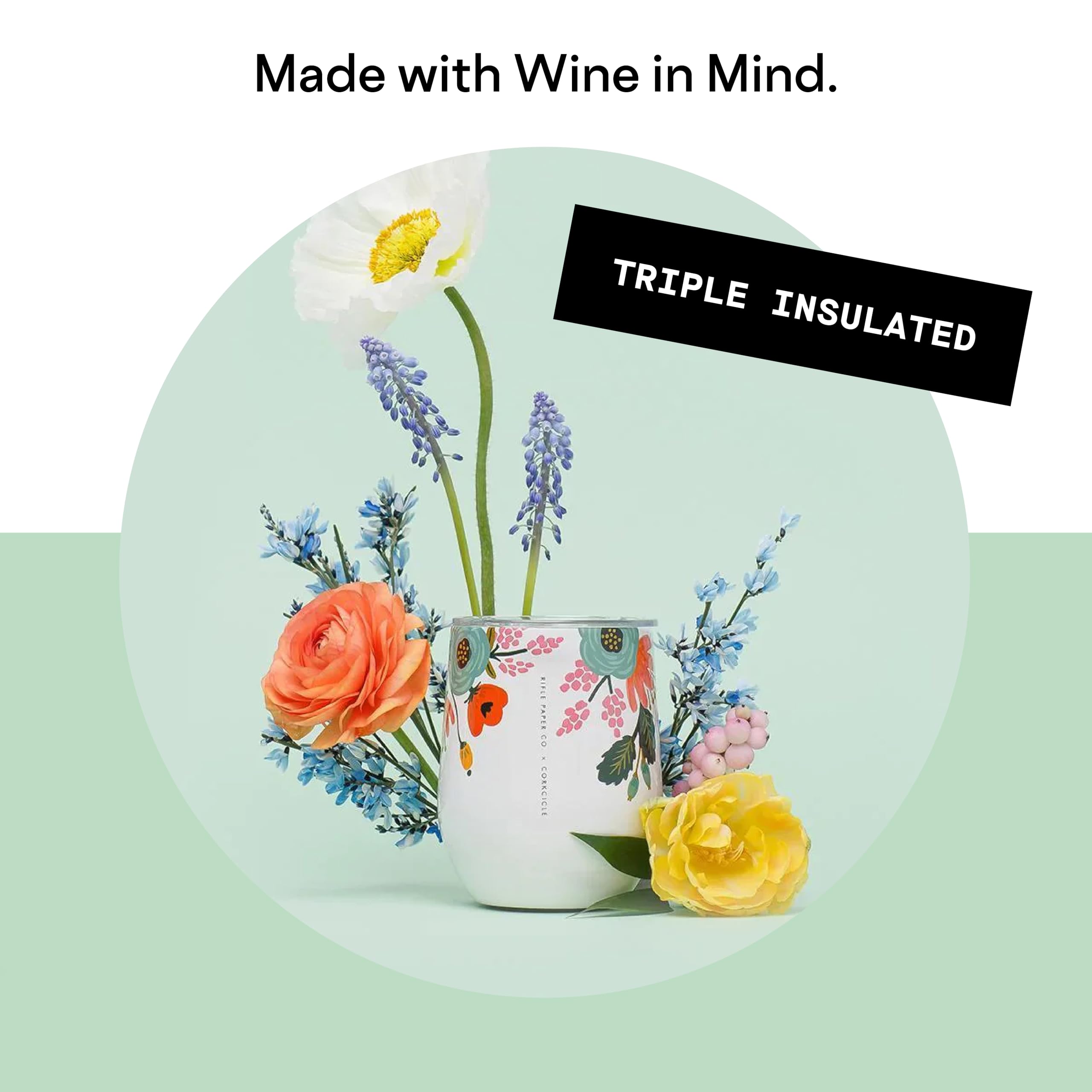Foto 3 | Vaso De Vino Corkcicle X Rifle Paper Co., 350 Ml, Acero Inoxidable - Venta Internacional.