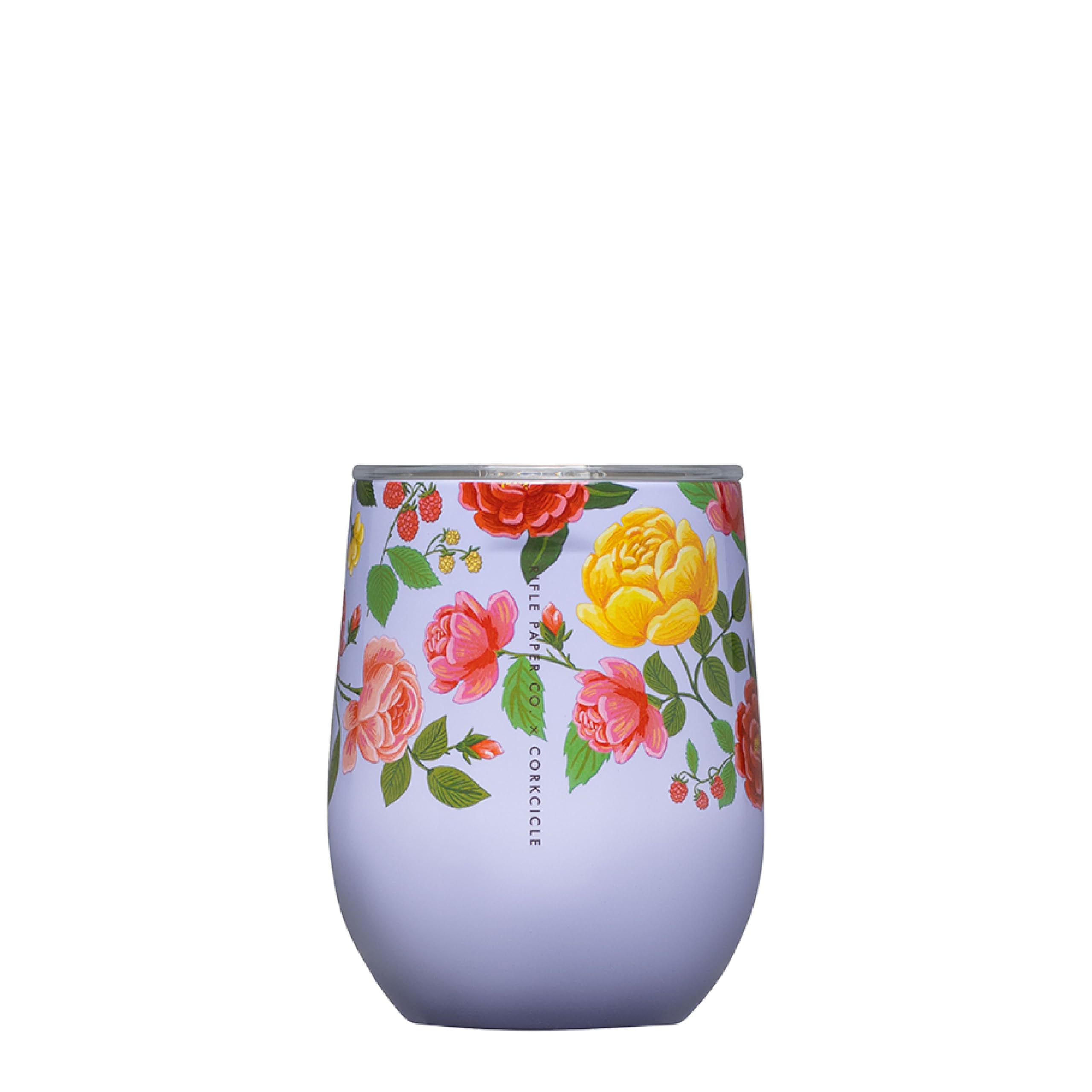 Foto 2 pulgar | Vaso Para Vino Corkcicle X Rifle Paper Co. Roses Purple, 350 Ml - Venta Internacional.