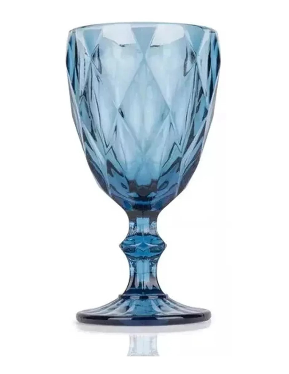 Foto 4 pulgar | Copas De Vino Cristal 6 Pzs Colores + Gratis Termo Güish De Regalo