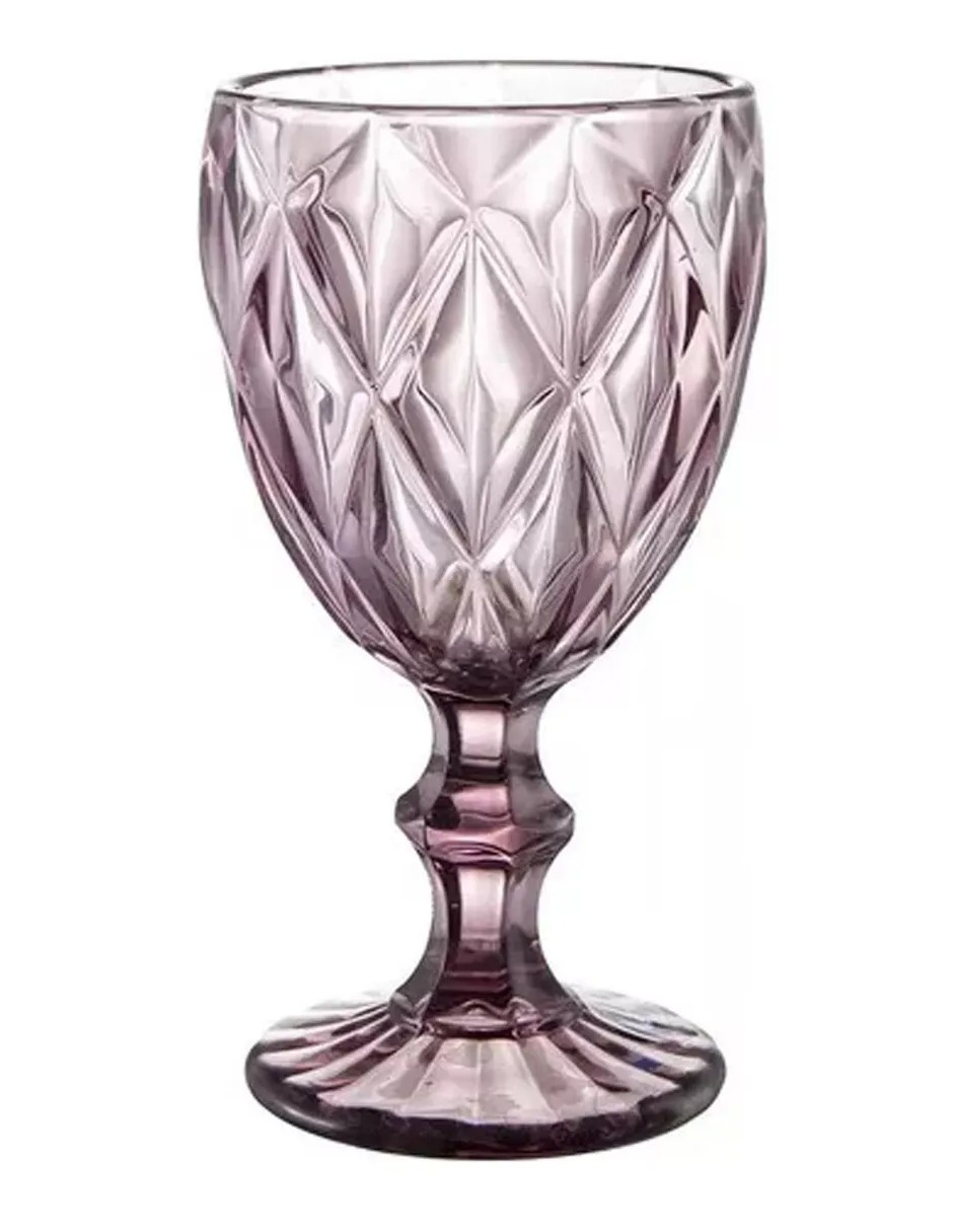 Foto 5 pulgar | Copas De Vino Cristal 6 Pzs Colores + Gratis Termo Güish De Regalo
