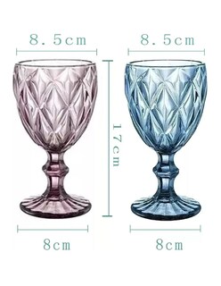 Foto 5 | Copas De Vino Cristal 6 Pzs Colores + Gratis Termo Güish De Regalo
