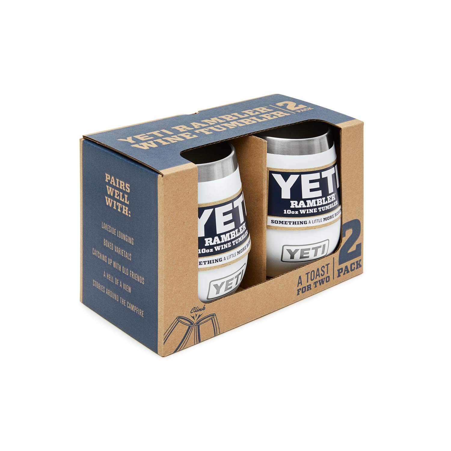 Foto 3 pulgar | Vaso De Vino Yeti Rambler De Acero Inoxidable De 300 Ml, 2 Unidades, Color Blanco - Venta Internacional.