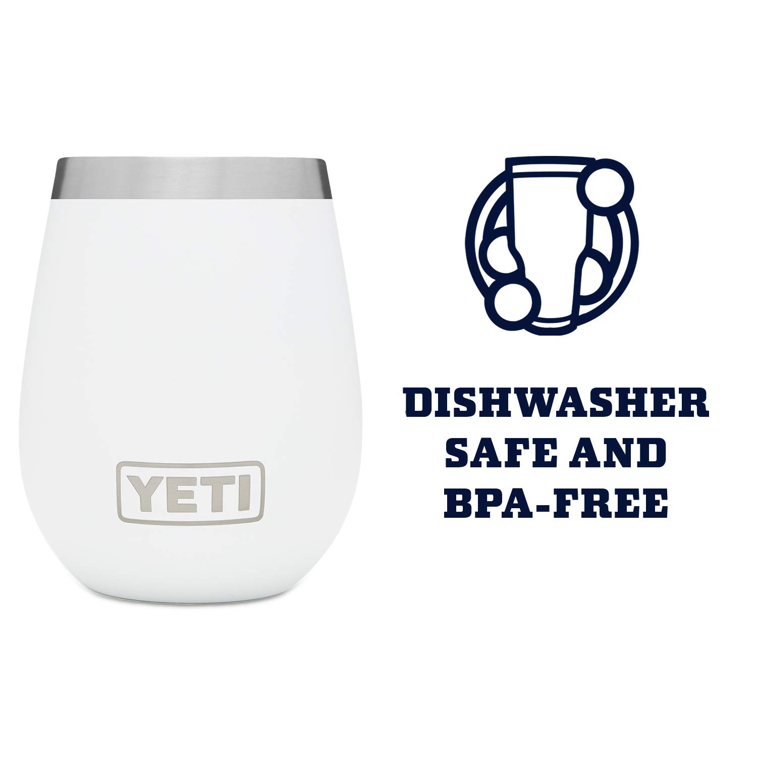 Foto 6 pulgar | Vaso De Vino Yeti Rambler De Acero Inoxidable De 300 Ml, 2 Unidades, Color Blanco - Venta Internacional.