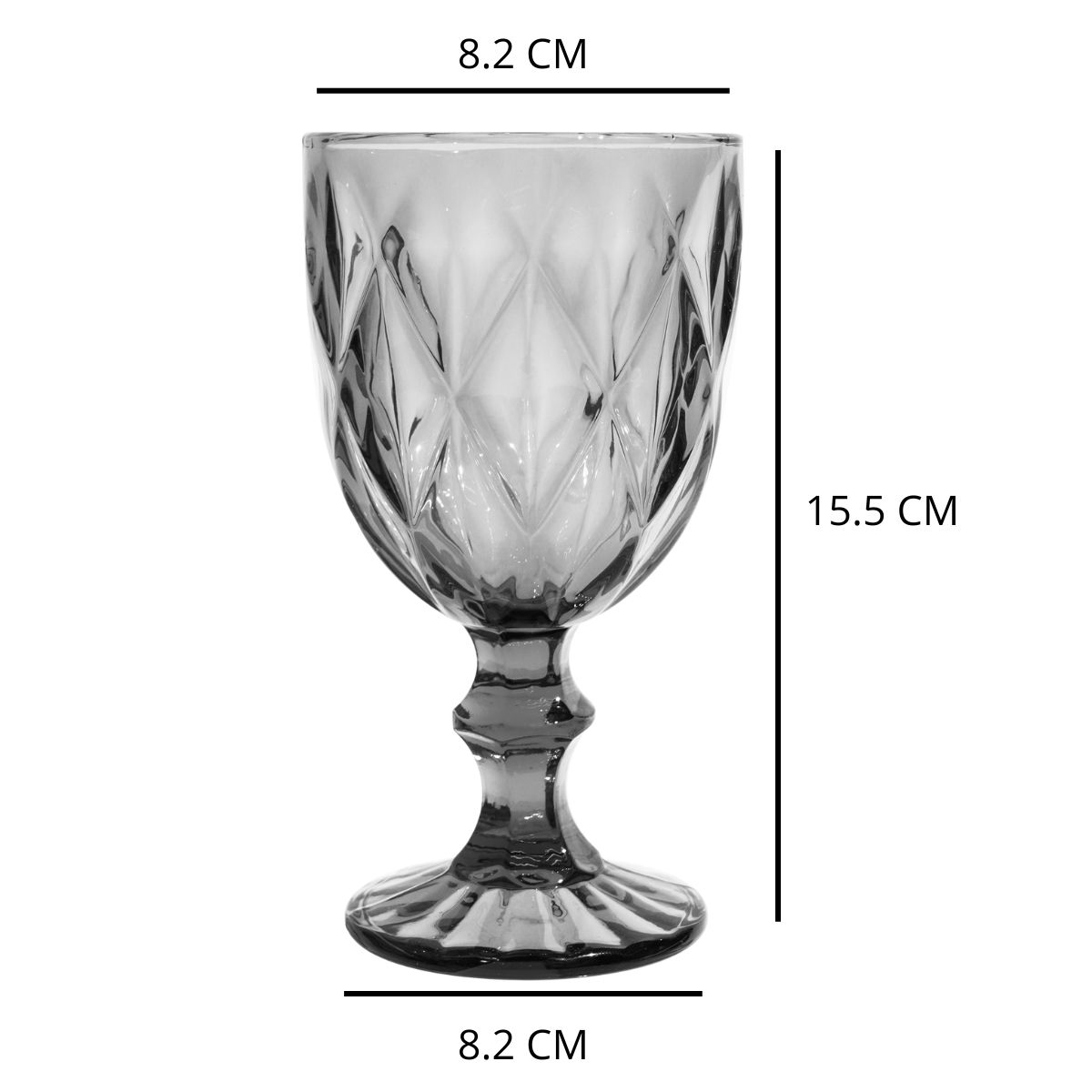 Foto 5 | Copas De Vidrio Vittori Humo Cristal 24 Piezas 245 Ml