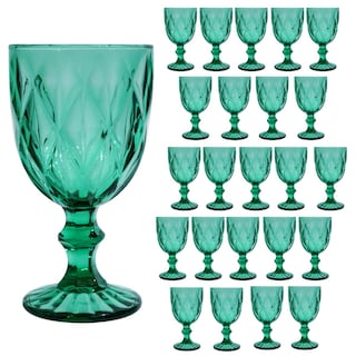 Foto 1 | Copas De Vidrio Vittori Verdes Cristal 24 Piezas 245 Ml