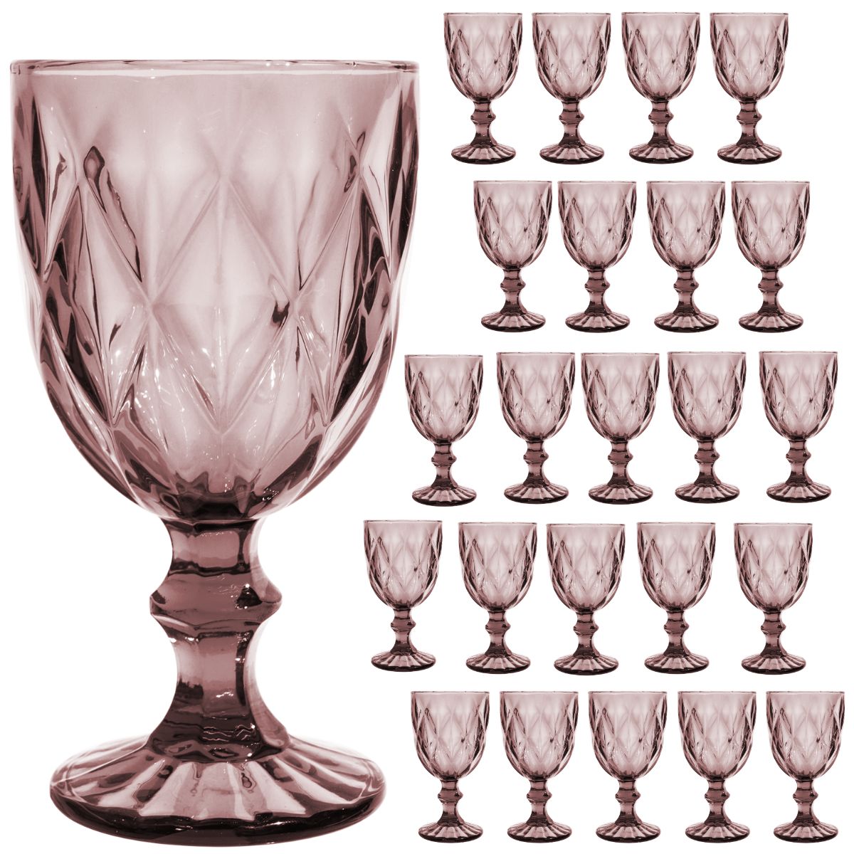 Foto 1 | Copas De Vidrio Vittori Purpura Cristal 24 Piezas 245 Ml