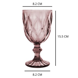 Foto 3 | Copas De Vidrio Vittori Purpura Cristal 24 Piezas 245 Ml