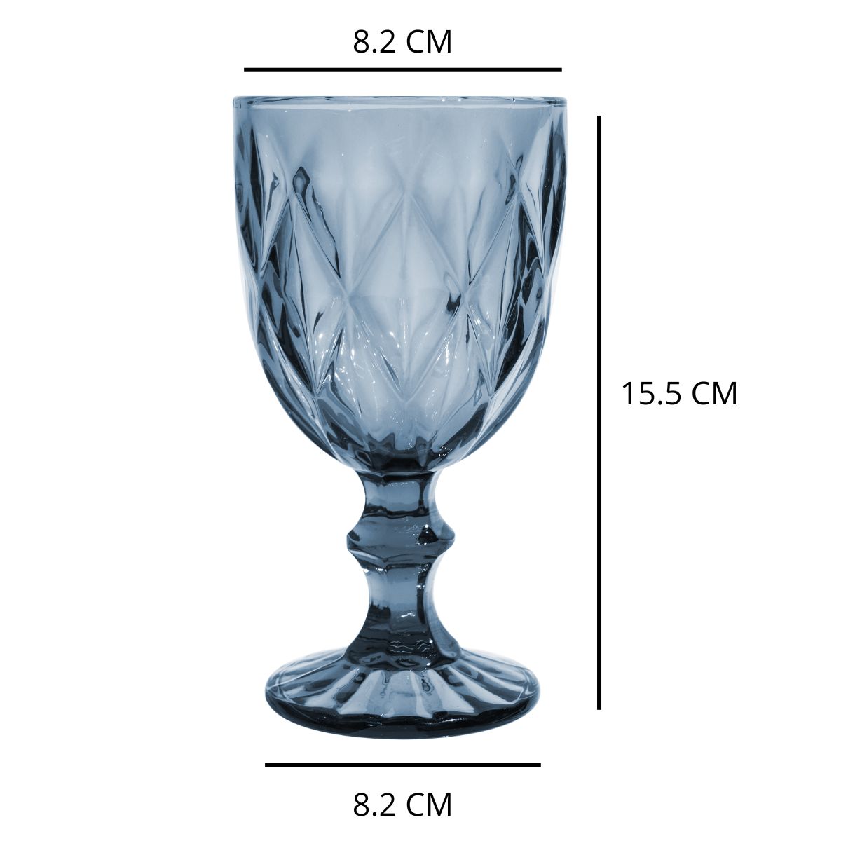 Foto 6 pulgar | Copas De Vidrio Vittori Azul Cobalto Cristal 24 Piezas 245 Ml