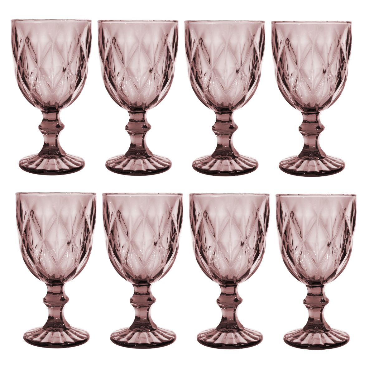 Foto 1 | Copas De Vidrio Vittori Purpura Cristal 8 Piezas 245 Ml