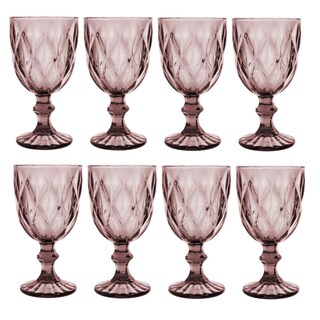 Foto 1 | Copas De Vidrio Vittori Purpura Cristal 8 Piezas 245 Ml