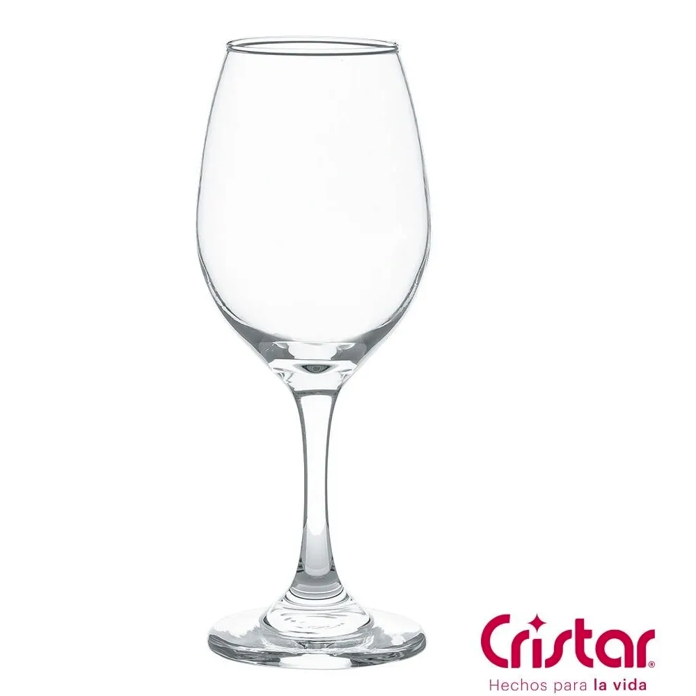 Foto 2 pulgar | 6 Copas Para Vino De Vidrio 318 Ml Cristar