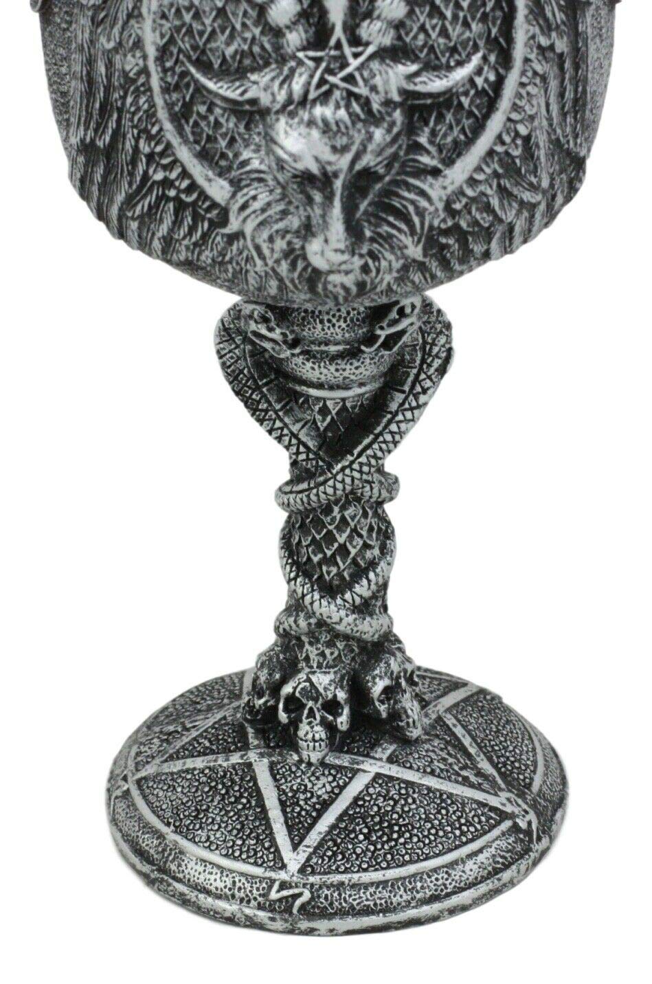 Foto 5 pulgar | Copa De Vino Pacific Giftware Baphomet Satanic Cult Resina 180 Ml - Venta Internacional.