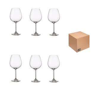 Foto 1 | Set 6 Piezas Copas Vino Tinto Copón Vidrio 384 Ml Eo Safe Imports Esi-20729 Transparente