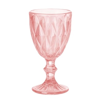 Foto 1 | Juego De 6 Copas De Vidrio 240 ml, Copas Coloridas Para Agua, Vino O Cócteles (Rosa) Bluelander